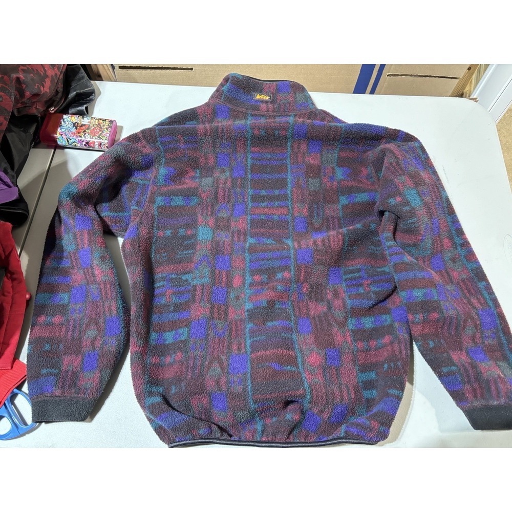 Vintage 90's REI Polar Fleece Full Zip‎ Jacket XS Tribal Pattern - Picture 4 of 7